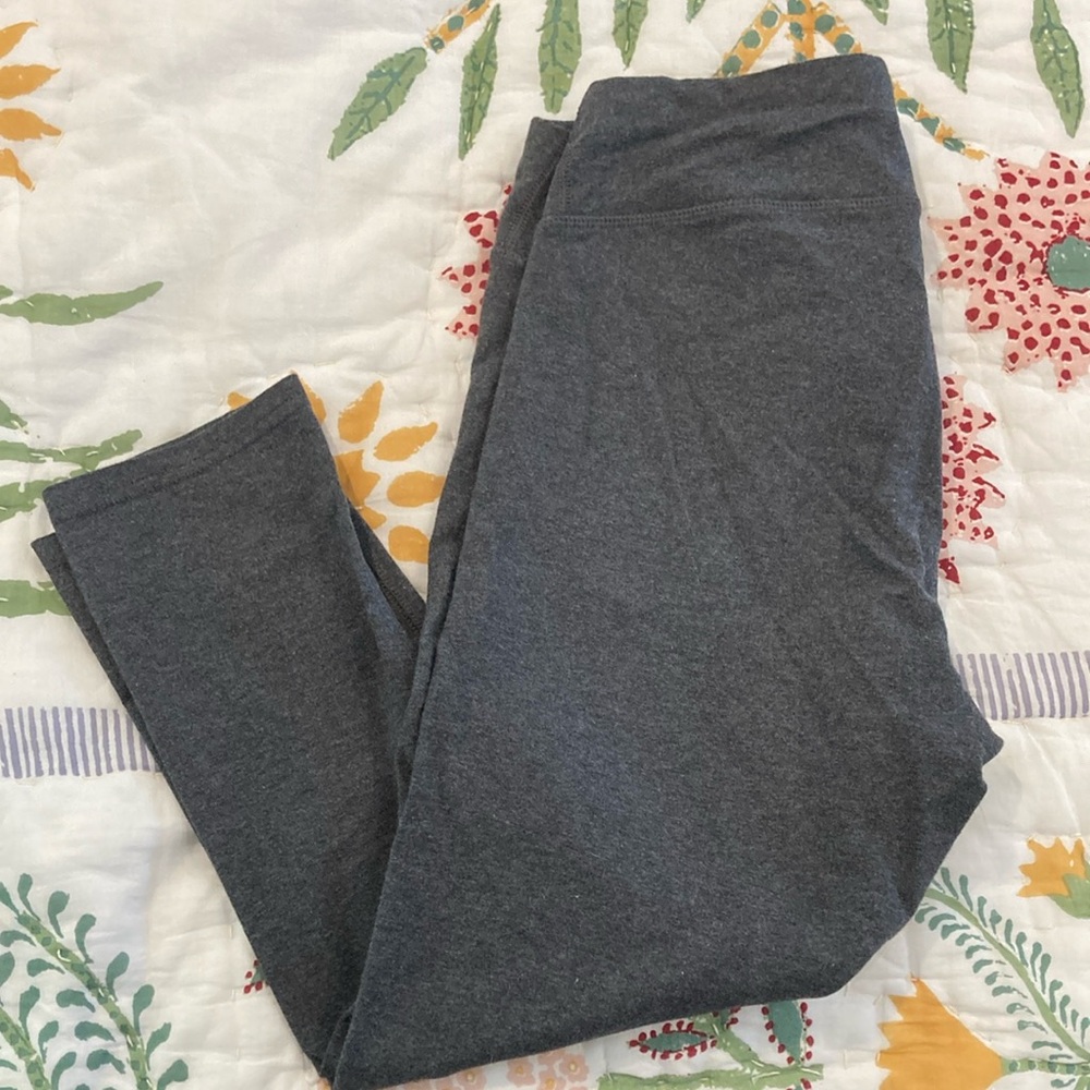 Pact Gray Organic Cotton Leggings Soft Stretchy Fit